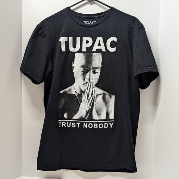 2PAC "Trust Nobody" Black & White Tee - Picture 3 of 5